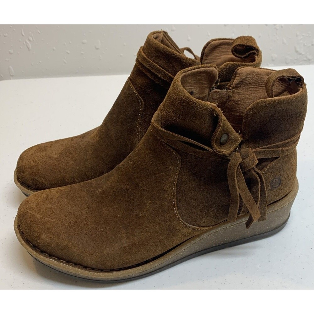 Born Vaughn Ankle boots Womens 9 brown distressed suede - Picture 8 of 8